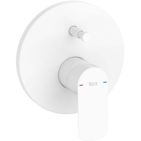 ROCA A5A066EB00 CALA Grifo Monomando Empotrable Baño-Ducha Con Cuerpo Empotrable Blanco Mate - ref: A5A066EB00