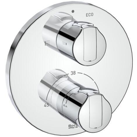 ROCA A5A0D09C00 T-1000 ROUND Grifo Termostático Empotrable para Baño-Ducha Cromo - ref: A5A0D09C00