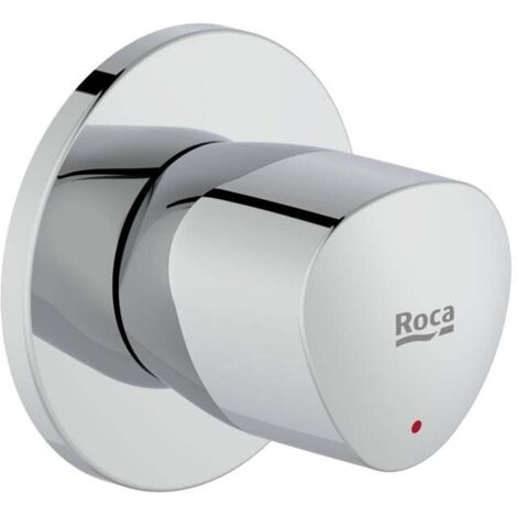 ROCA A5A198EC00 BRAVA Llave De Paso Recto De 3/4' De Agua Caliente Índice Rojo Cromo - ref: A5A198EC00