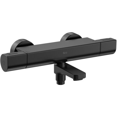 ROCA A5A1E2ENM0 T-1000 Grifo Termostático Exterior para Baño-Ducha Negro Titanio Cepillado - ref: A5A1E2ENM0