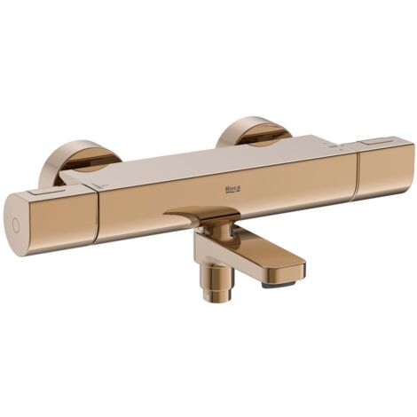 ROCA A5A1E2ERG0 T-1000 Grifo Termostático Exterior para Baño-Ducha Oro Rosa - ref: A5A1E2ERG0