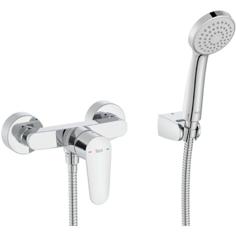 ROCA A5A204FC00 VICTORIA PLUS Grifo Monomando Mural Ducha con Equipo Cromo - ref: A5A204FC00