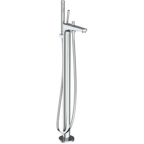 ROCA A5A276DC00 PALS Grifo Monomando de Pie para Bañera con Inversor Automático y Equipo Ducha Cromo - ref: A5A276DC00