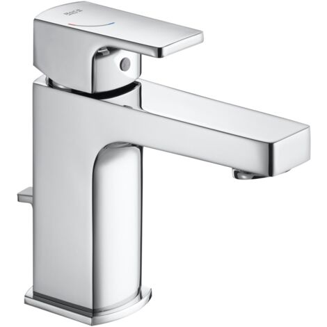 ROCA A5A3A01C00 L90C Grifo Monomando Lavabo con Desagüe Automático con Cromo - ref: A5A3A01C00