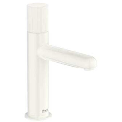 ROCA A5A3B3FP30 NU Grifo Monomando Lavabo Cold Start Maneta Stripes Blanco Brillo - ref: A5A3B3FP30