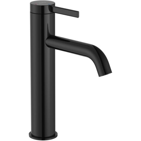ROCA A5A3C9ECN0 ONA Grifo Monomando Lavabo con Caño Mezzo Desagüe Click-Clack Cold Start Negro Titanio - ref: A5A3C9ECN0