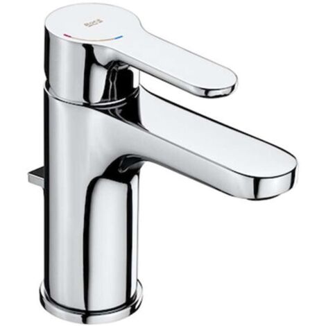 Roca A5A3I09C00 L20-Miscelatore lavabo, scarico automatico, finitura cromata Maniglia XL