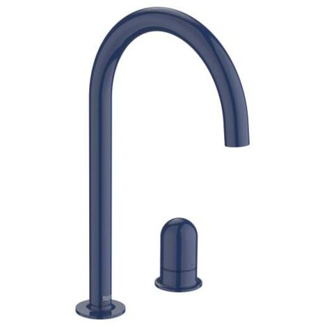 ROCA A5A3W3FP00 NU Grifo Monomando Lavabo con Maneta de Repisa Maneta Dome Azul Cobalto - ref: A5A3W3FP00