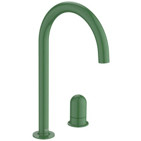ROCA A5A3W3FP20 NU Grifo Monomando Lavabo con Maneta de Repisa Maneta Dome Verde Menta - ref: A5A3W3FP20