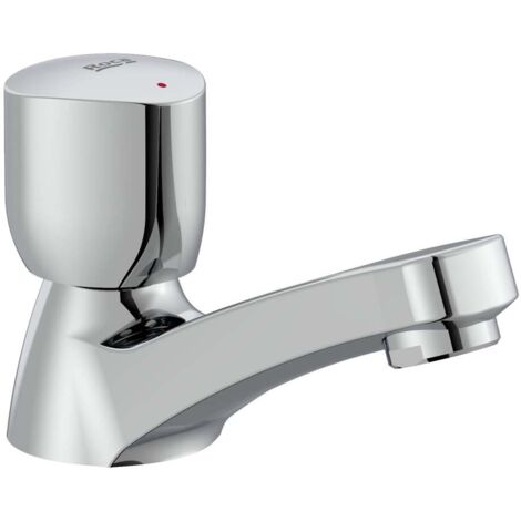 ROCA A5A438EC00 BRAVA Grifo De Repisa Lavabo De Agua Caliente Índice Rojo Cromo - ref: A5A438EC00