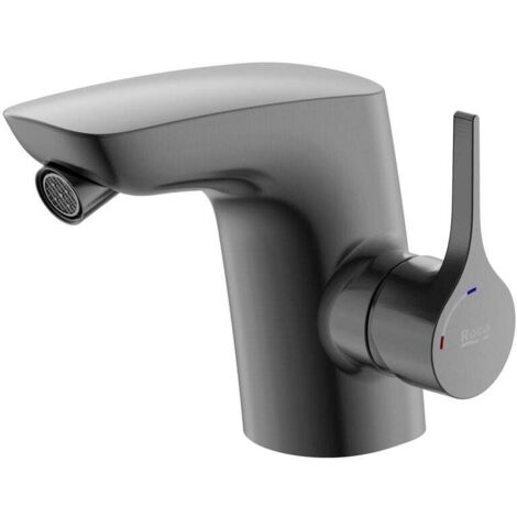 ROCA A5A6A3ANM0 INSIGNIA Grifo Monomando Bidé Cold Start Negro Titanio Cepillado - ref: A5A6A3ANM0