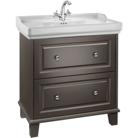 ROCA A851369417CARMEN UNIK Mueble + Lavabo 2 Cajones Negro - ref: A851369417