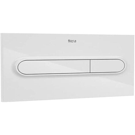 Roca A890195000 Piastra Azionamento Download Doppio, PL1 Dual One, Bianco