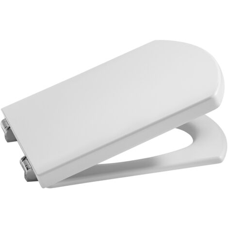 Roca – Abattant adulte pour WC suspendu A80162C004 – Antibactérien – Système de fermeture amortie – Charnières en acier inoxydable