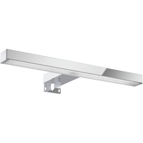 Roca – Applique murale LED 7W IP44 – Métal brillant – Installation suspendue au miroir – Pour salle de bain humide