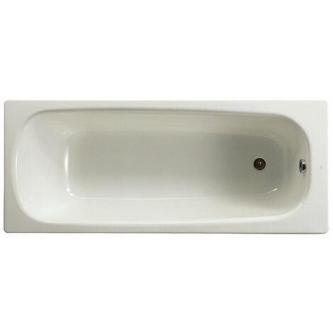 Roca – Baignoire en acier émaillé 1700x700mm – Non percée – Installation à encastrer ou avec tablier frontal – Capacité 195L