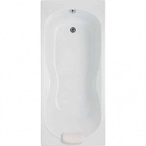 Roca – Baignoire rectangulaire 170x75cm – Acrylique blanc – Accoudoirs sculptés – Installation facile avec pieds clipsables – Contenance 232L
