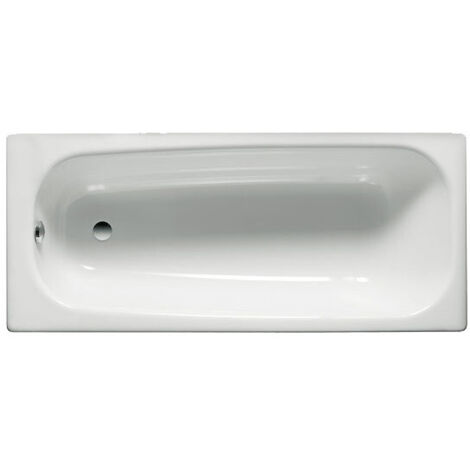 Roca – Baignoire simple 170x70cm en acier émaillé – Percée 1 trou pour robinetterie – Pieds à visser inclus – A235896000