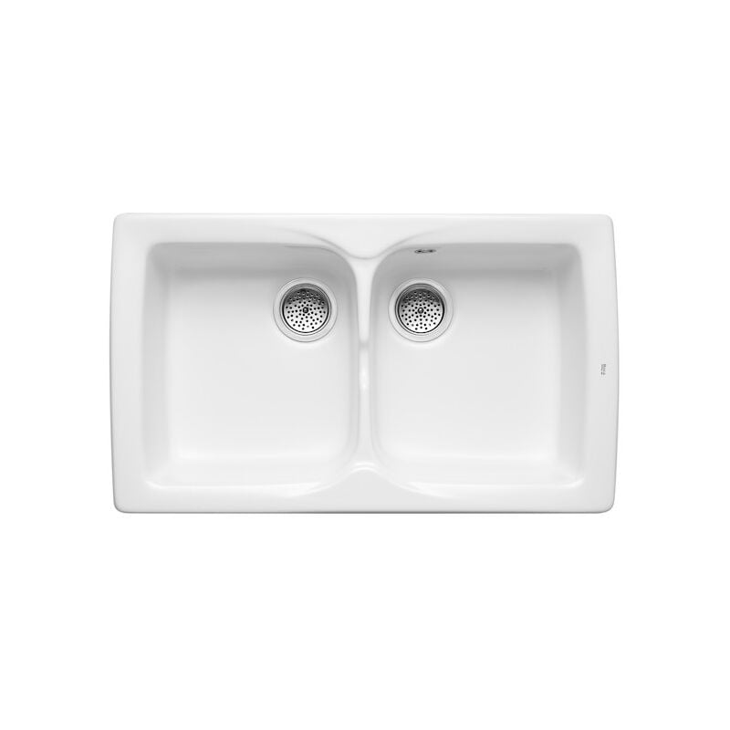 Evier de cuisine 2 bacs en grès beverly Roca