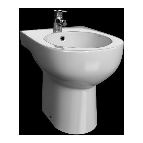 Roca - bidet filo parete porcellana bianco - serie: clara (senza miscelatore)
