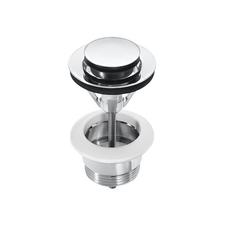 Roca – Bonde de lavabo clic-clac Ø40 mm – Bouchon automatique – Trop-plein intégré – Raccordement 1 1/4" – Finition chromée