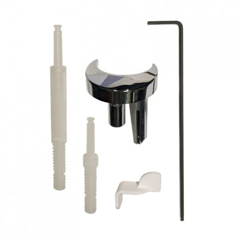 Roca – Bouton poussoir 3 à 6 litres anti-vandalisme – Mécanisme Dual-Flush pour WC – Installation facile dans espaces confinés