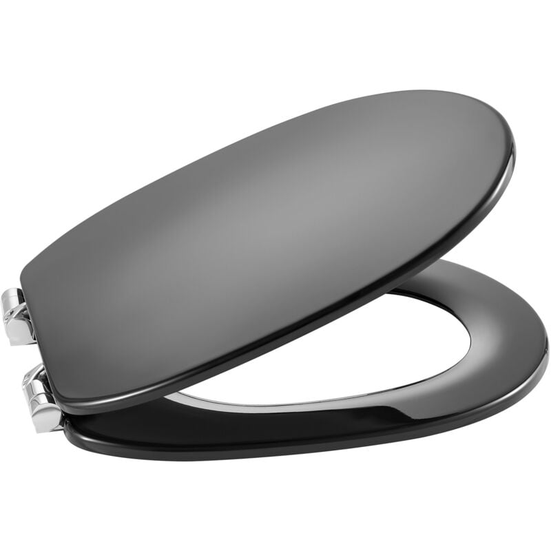Abattant et couvercle de toilette supralit® avec siège rembourré carmen Roca Couleur : gris foncé mat