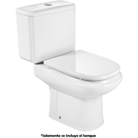 ROCA Cisterna de doble descarga 6/3L para inodoro - Serie Dama Retro , Color Blanco