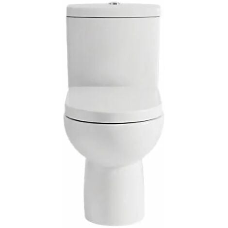 Roca Close Coupled Toilet Modern D Shaped Inc Soft Close Seat Life White