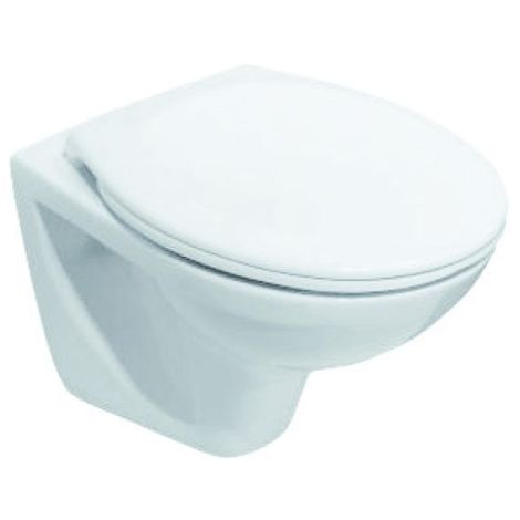 ROCA Cuvette WC suspendue compacte 49cm NF ZOOM POLO, Blanc (sans abattant)