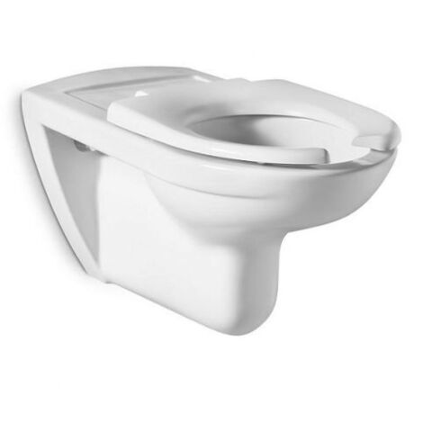 Roca – Cuvette WC suspendue rallongée – Forme ronde – Évacuation horizontale – Installation murale – Pour personnes à mobilité réduite