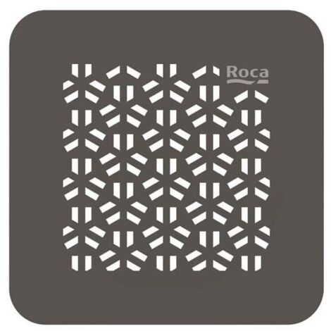 Roca – Grille de vidage en acier inoxydable pour receveur de douche Terran-N – Couleur café – Résistante à la glissance – Design extra plat