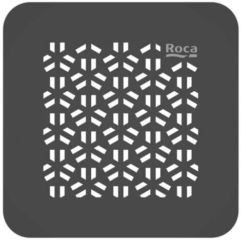 Roca – Grille de vidage en acier inoxydable pour receveur de douche Terran-N – Couleur Onyx – Résistante à la glissance – Design extra plat