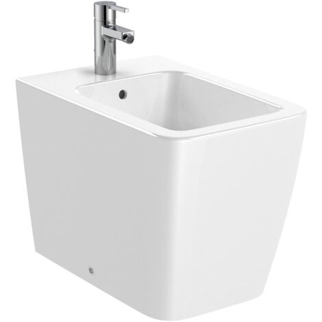 Roca Inspira - Bidet à poser, avec trop-plein, trou pour robinetterie, blanc A357537000