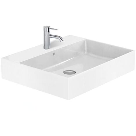 Roca Inspira - Lavabo 600x490 mm, avec trop-plein, trou pour robinetterie, blanc A32752C000