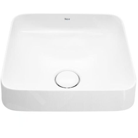 Roca Inspira - Meuble-lavabo 370x370 mm, avec trop-plein, trou pour robinetterie, blanc A32753R000