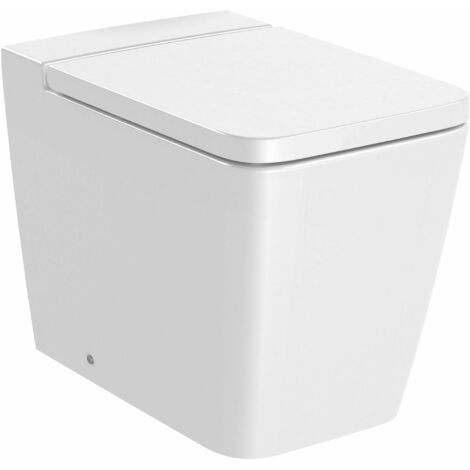ROCA INSPIRA SQUARE Inodoro Rimless Tanque Alto Blanco Brillo - ref: A347537000+A80153200B
