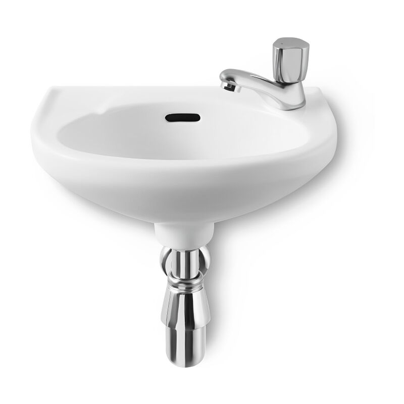 Laura Wall Hung Basin, 350mm Wide, 1 Tap Hole - Roca