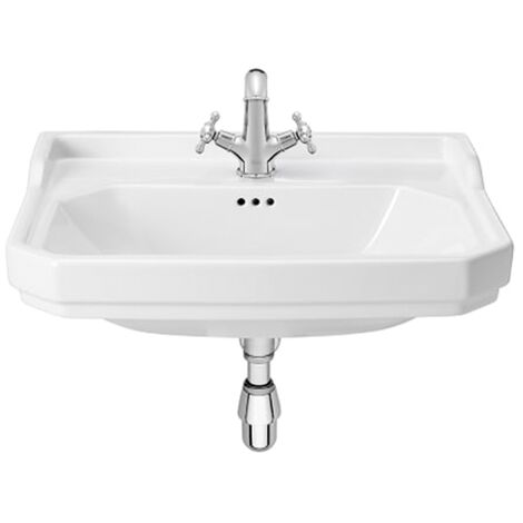 Roca – Lavabo CARMEN mural ou sur colonne – 650x480mm – Porcelaine blanche – Forme carrée – Installation murale ou colonne