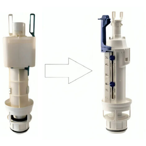 Roca – Mécanisme de chasse d'eau réservoir WC encastré – Réglages précis pour grosse et petite chasse – Compatible avec Galiléo Duo et autres modèles