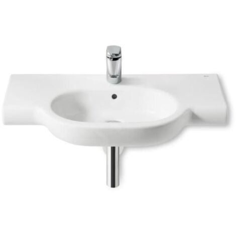 Roca Meridian - Lavabo 850x460 mm, avec trop-plein, trou pour robinetterie, blanc A32724D000