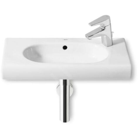 Roca Meridian - Lave-mains 600x320 mm, avec trop-plein, trou pour robinetterie, blanc A32724T000