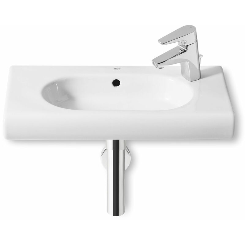 Meridian-N Compact Wall Hung Basin 600mm Wide 1 rh Tap Hole - Roca