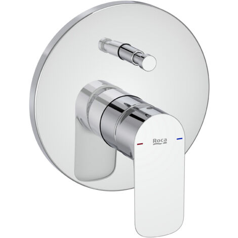ROCA Mitigeur bain/douche CALA à encastrer avec inverseur, corps d'encastrement inclus, chromé