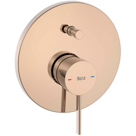 ROCA Mitigeur bain-douche ONA avec inverseur automatique 2 voies, à encastrer sur rocabox, rose gold
