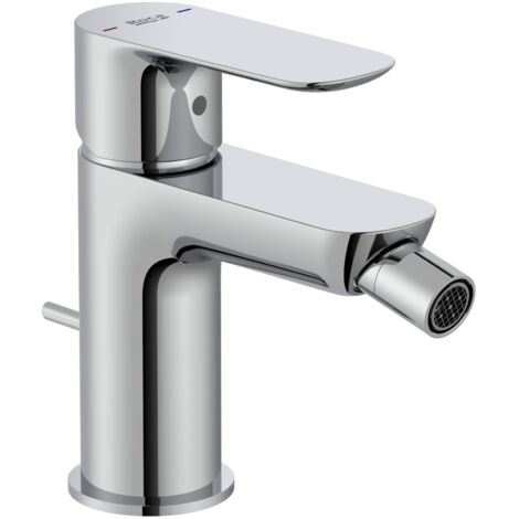 ROCA Mitigeur bidet CALA, ouverture eau froide (économie d'eau) avec vidage, Chromé
