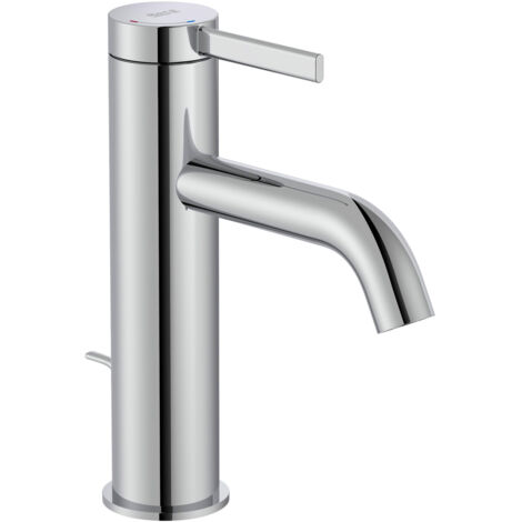 Roca – Mitigeur lavabo ONA chromé – Vidage automatique – Débit 5 l/min à 3 bars – Installation sur plan – Ouverture centrale eau froide