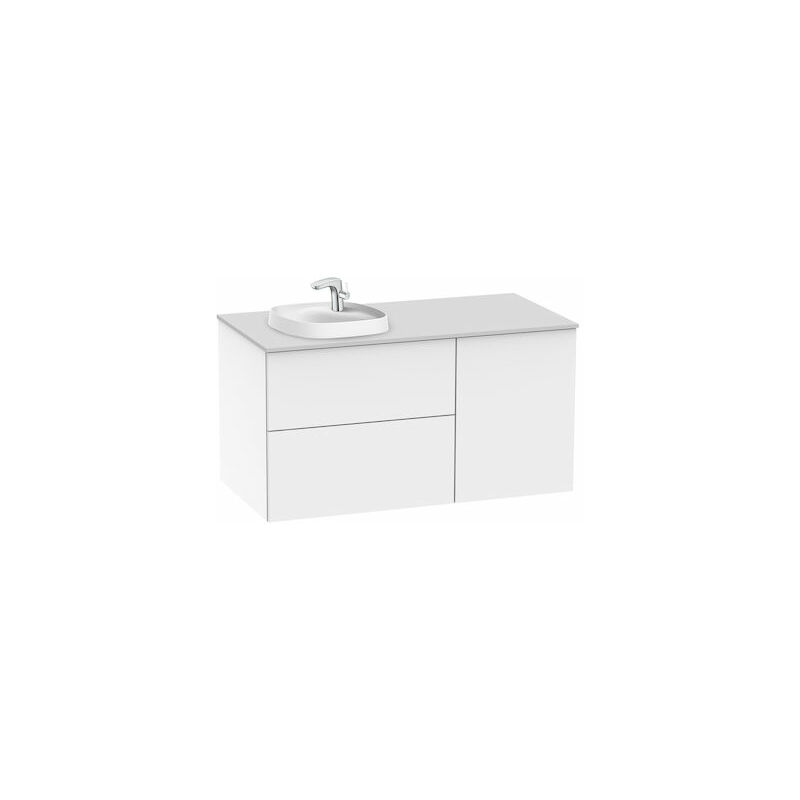 

Roca - Mueble 1000 para lavabo 455 izquierda Beyond de sobre encimera en acabado blanco brillo