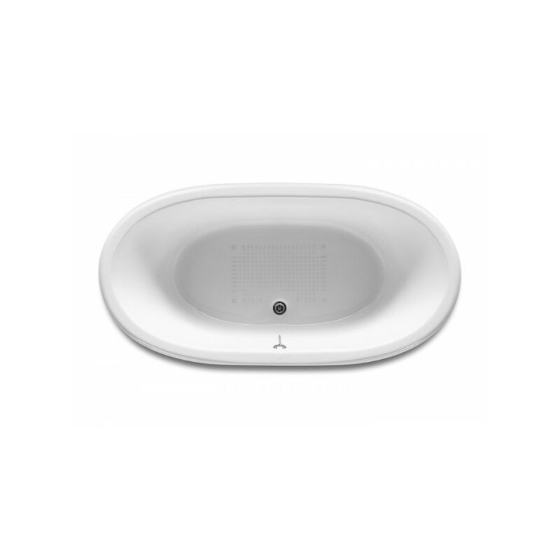 Baignoire Fonte Emaillee Ovale Avec Fond Antiderapant Exterieur Gris 1700x850 Newcast Roca A233650000