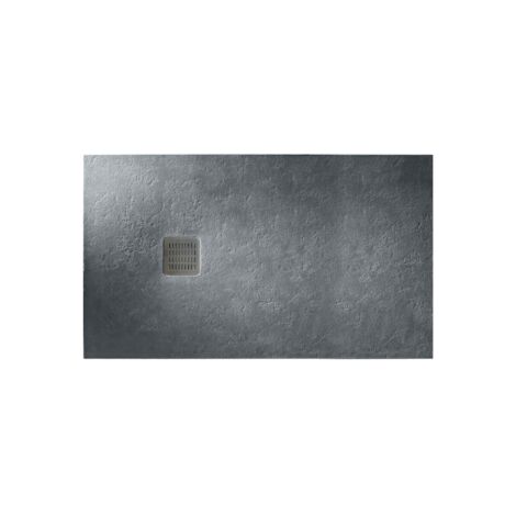 Roca – Receveur de douche à encastrer 140x90 cm en STONEX® gris ardoise – Extra plat antidérapant – Vidage inclus – Installation moderne